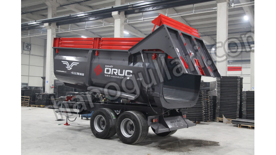 COR-TND-T13-Havuz Model Tandem Çift Dingilli Geriye Devirmeli Tarım Römorku