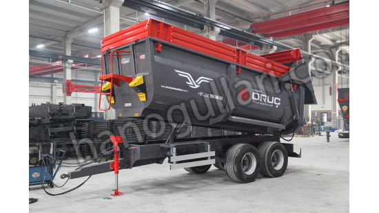 COR-TND-T13-Havuz Model Tandem Çift Dingilli Geriye Devirmeli Tarım Römorku